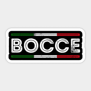 Bocce Italy Flag Petanque Italian Pride Pallino Boccia Sticker